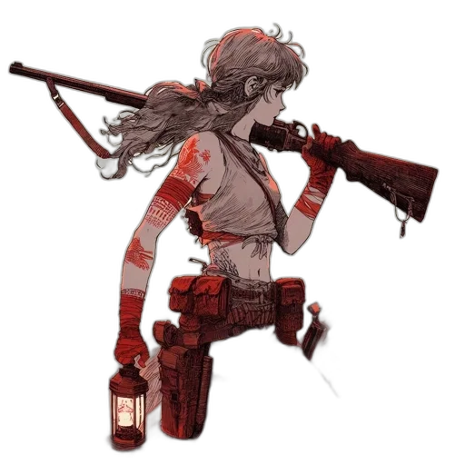 weapon, staff, concept art, cyberpunk transparent PNG cut-out