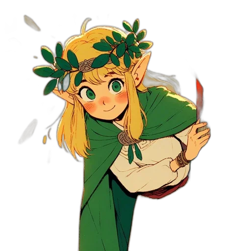 staff, dragon, crown, flower transparent PNG cut-out