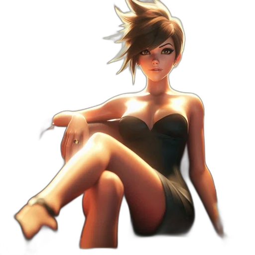dress, staff, face, hair transparent PNG cut-out
