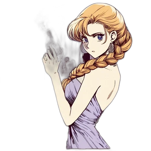 dress, staff, weapon, jewelry transparent PNG cut-out