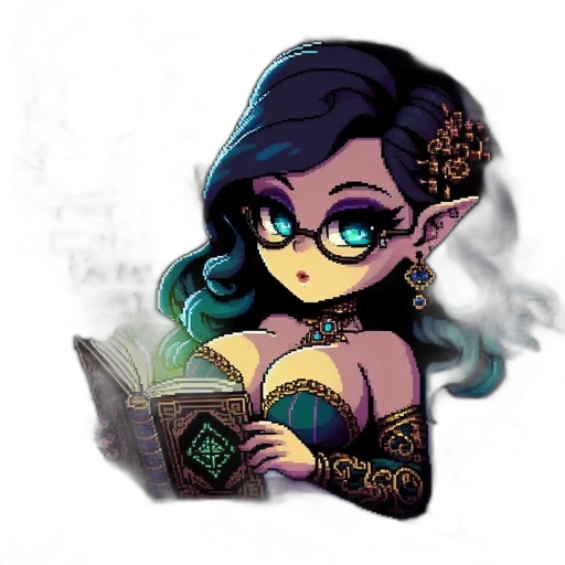 jewelry, fantasy art, pixel art, comic book art transparent PNG cut-out