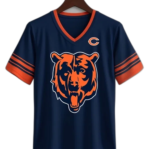 chicago, bears, women, navy transparent PNG cut-out