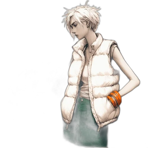 jacket, weapon, staff, concept art transparent PNG cut-out