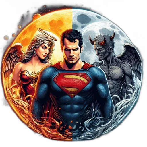 comic book art, concept art, fantasy art, cartoon transparent PNG cut-out