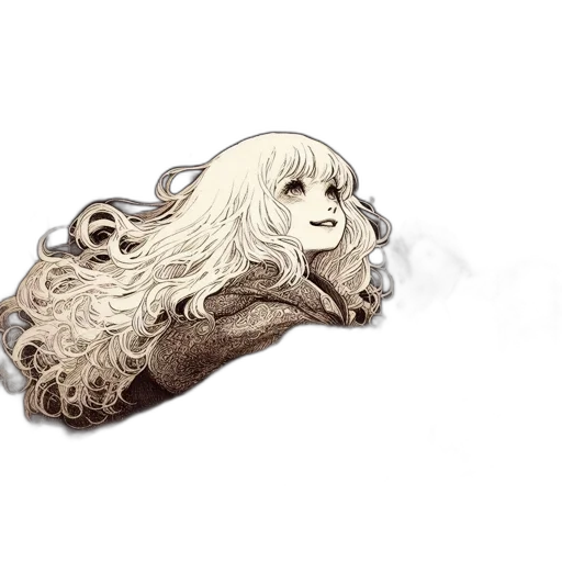 hair, dragon, creature, mask transparent PNG cut-out
