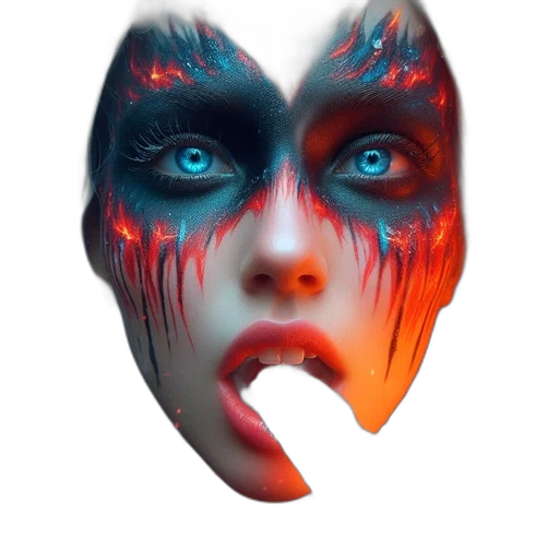 mask, face, creature, concept art transparent PNG cut-out