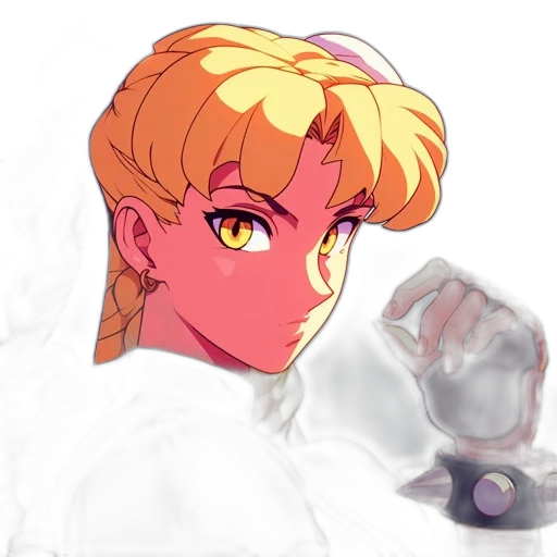 weapon, face, staff, hair transparent PNG cut-out