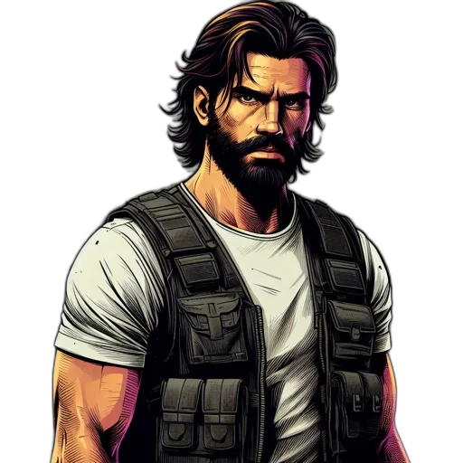 comic book art, concept art, pixel art, cartoon transparent PNG cut-out