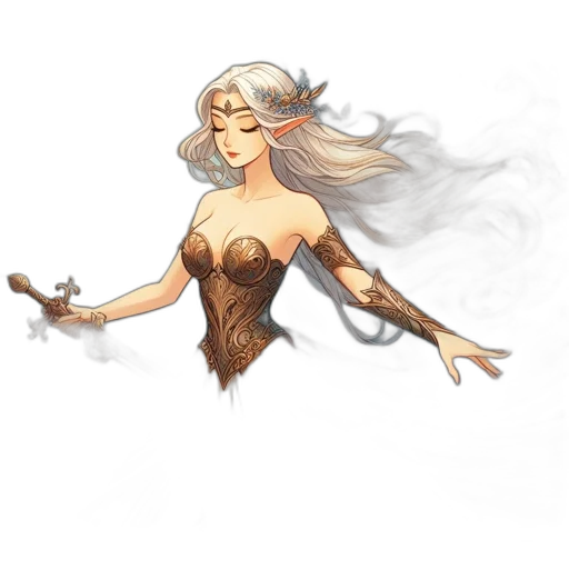 staff, fantasy art, concept art, pixel art transparent PNG cut-out