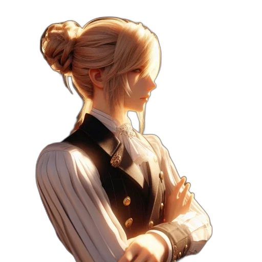 staff, dress, face, jacket transparent PNG cut-out