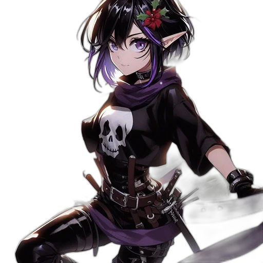 weapon, staff, sword, flower transparent PNG cut-out
