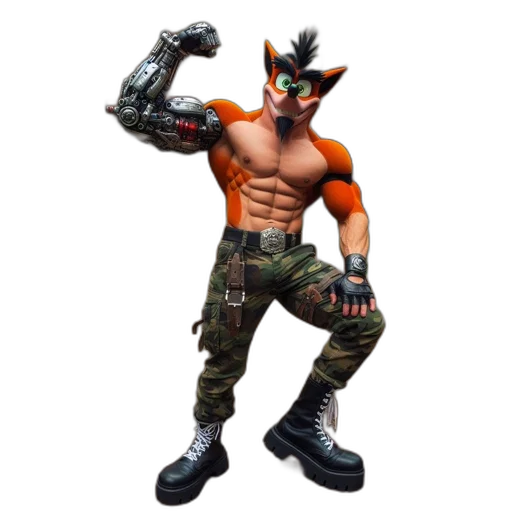 animal, weapon, concept art, 3d render transparent PNG cut-out