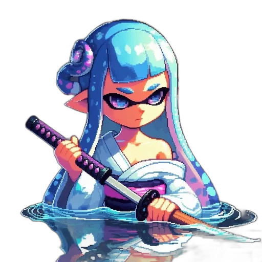 weapon, staff, sword, pixel art transparent PNG cut-out