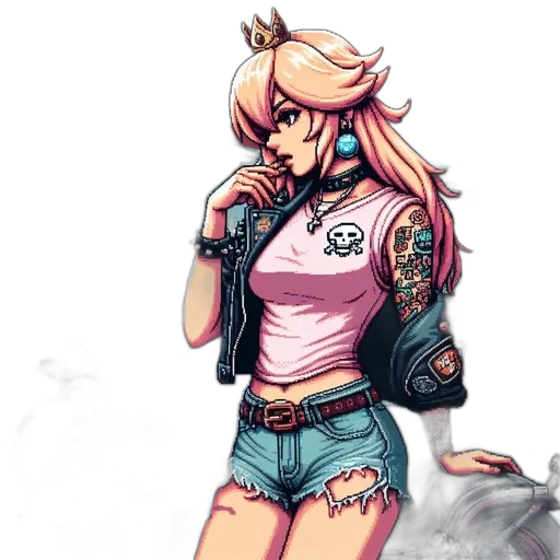 jacket, concept art, comic book art, pixel art transparent PNG cut-out