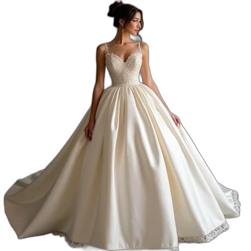 dress, photorealistic, beautiful, satin transparent PNG cut-out