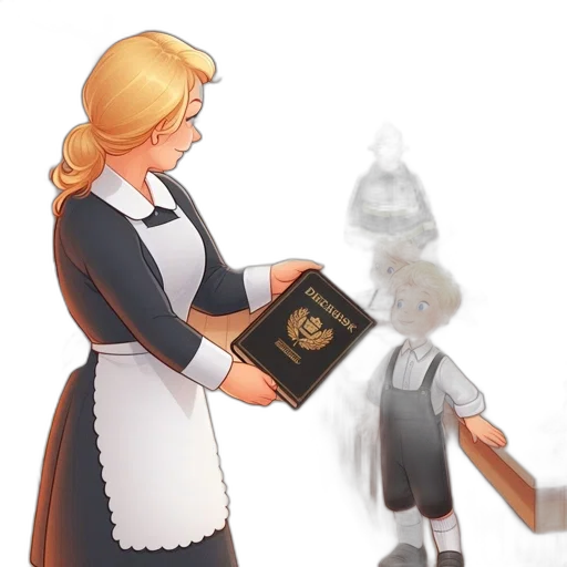 staff, dress, concept art, 3d render transparent PNG cut-out
