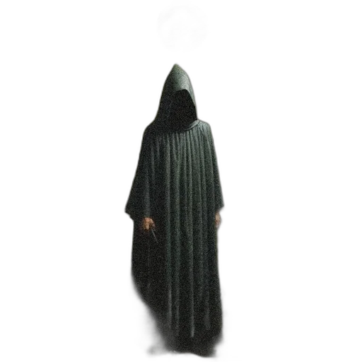dress, jacket, staff, mask transparent PNG cut-out