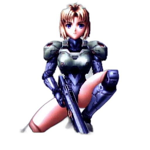 robot, weapon, dress, pixel art transparent PNG cut-out