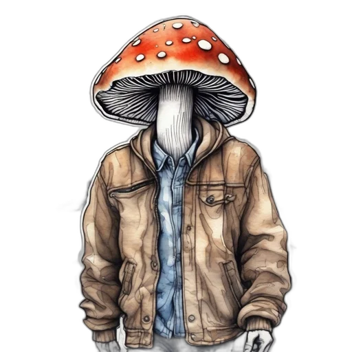 jacket, hat, robot, creature transparent PNG cut-out