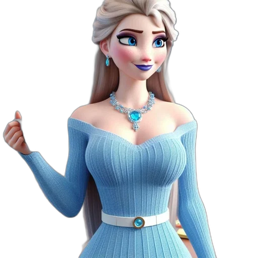 dress, jewelry, crown, 3d render transparent PNG cut-out