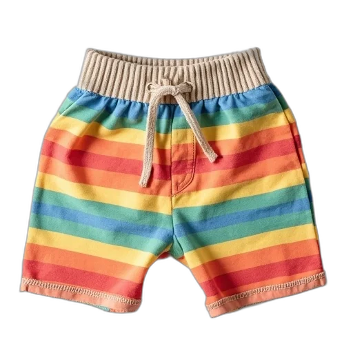 colorful, child, shorts, pastey transparent PNG cut-out