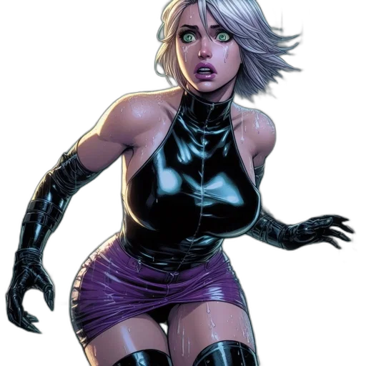 comic book art, concept art, cyberpunk, dark transparent PNG cut-out