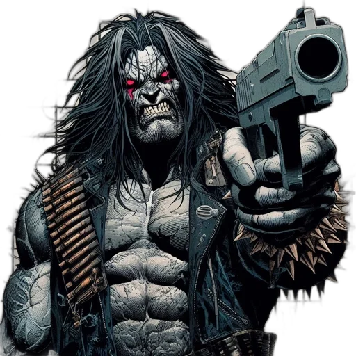 weapon, comic book art, concept art, menacing transparent PNG cut-out