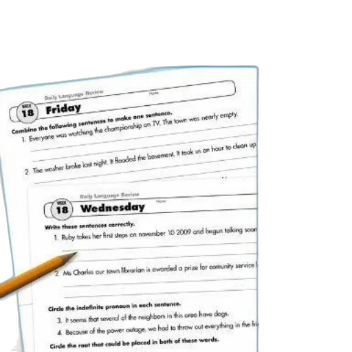 language, review, worksheet, week transparent PNG cut-out