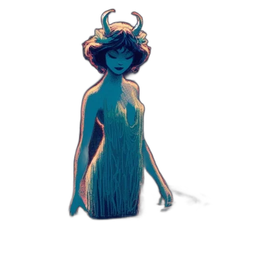 dress, creature, crown, mask transparent PNG cut-out