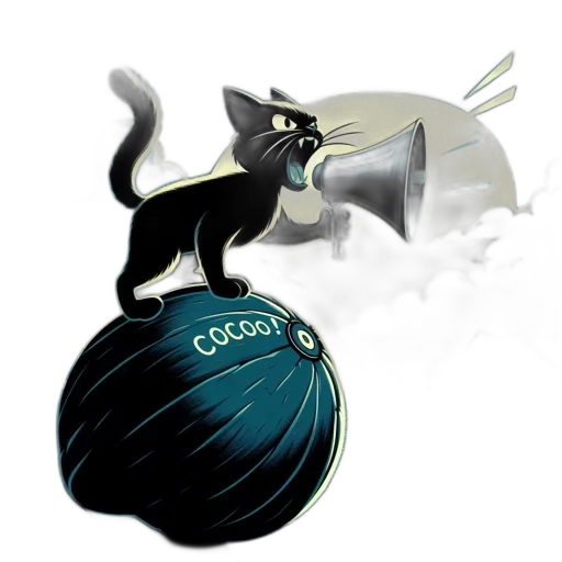 animated, scene, features, black transparent PNG cut-out