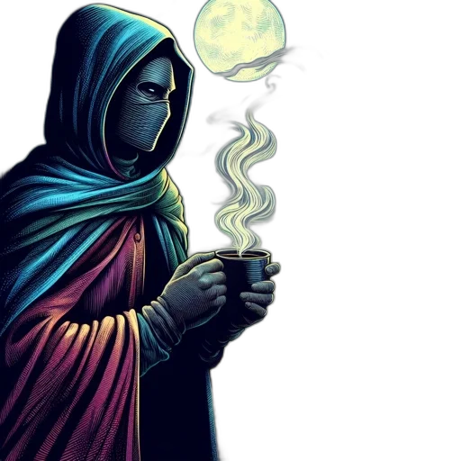 mask, staff, comic book art, concept art transparent PNG cut-out