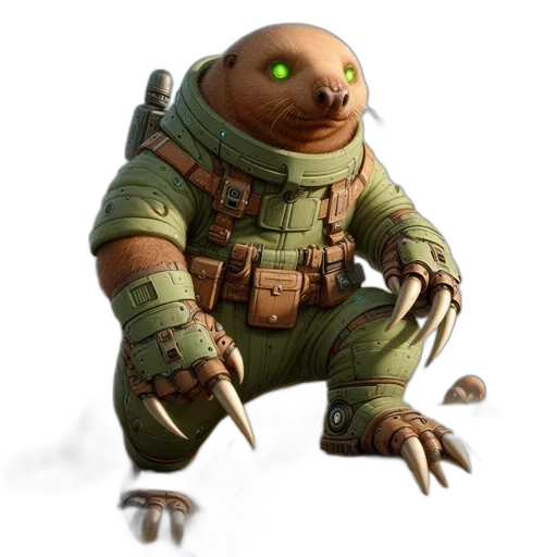 creature, robot, animal, staff transparent PNG cut-out