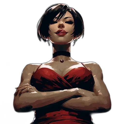 face, dress, comic book art, concept art transparent PNG cut-out