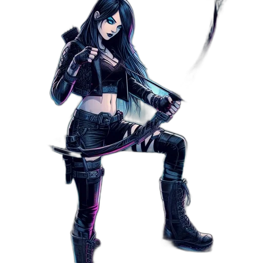 weapon, staff, concept art, cyberpunk transparent PNG cut-out