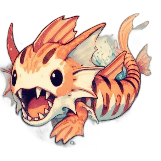 dragon, creature, staff, animal transparent PNG cut-out