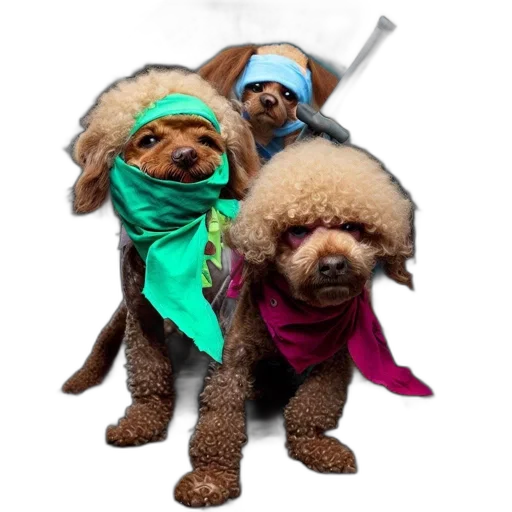 staff, umbrella, animal, three transparent PNG cut-out