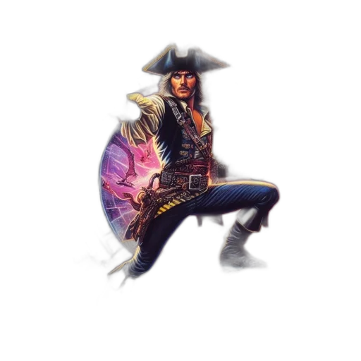 jacket, hat, staff, weapon transparent PNG cut-out