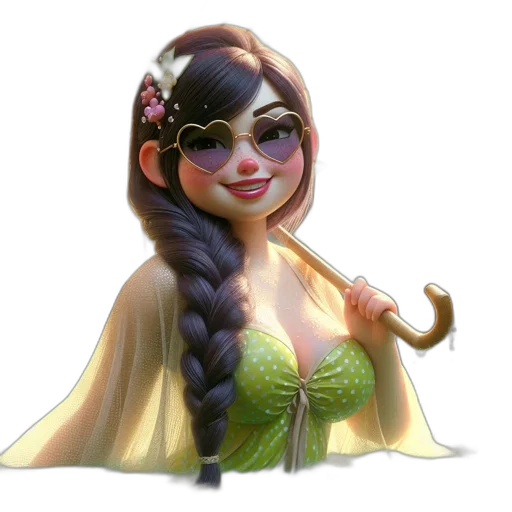 dress, staff, jewelry, crown transparent PNG cut-out