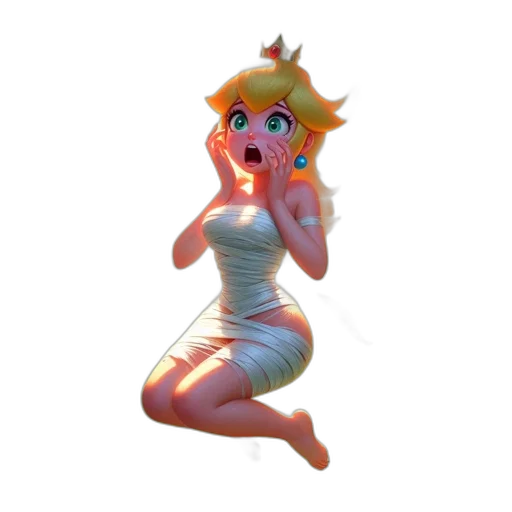 dress, crown, creature, weapon transparent PNG cut-out