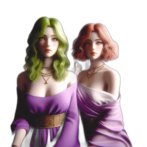 jewelry, dress, fantasy art, 3d render transparent PNG cut-out