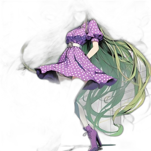 dress, hair, dragon, mask transparent PNG cut-out