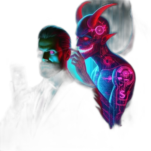 robot, mask, face, jacket transparent PNG cut-out