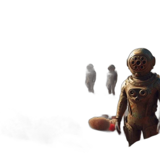 robot, staff, mask, creature transparent PNG cut-out