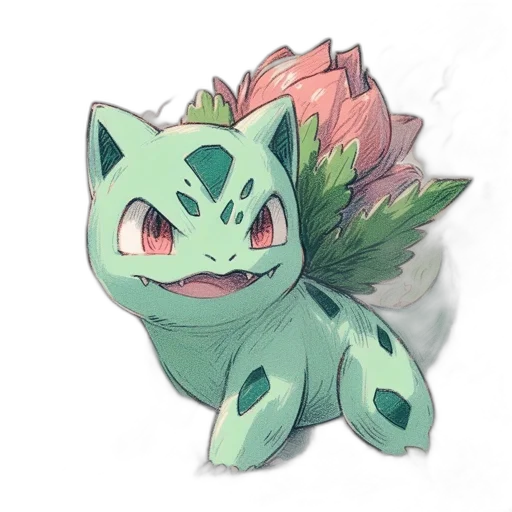 creature, dragon, animal, flower transparent PNG cut-out