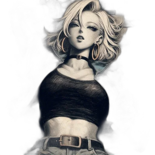 face, dress, comic book art, concept art transparent PNG cut-out