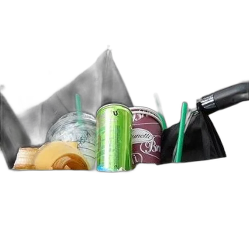 bottle, food, umbrella, green transparent PNG cut-out