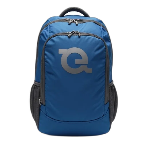 jacket, blue, grey, backpack transparent PNG cut-out