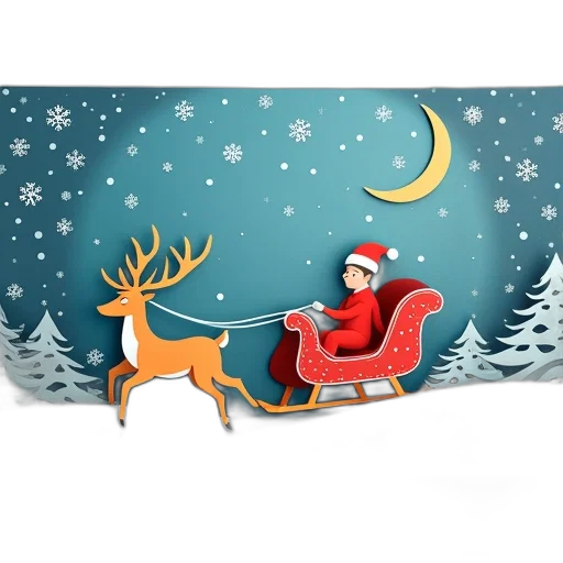 christmas, paper, art, person transparent PNG cut-out