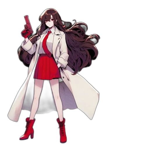 weapon, staff, jacket, concept art transparent PNG cut-out