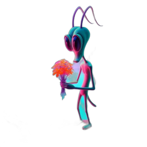 robot, creature, staff, animal transparent PNG cut-out